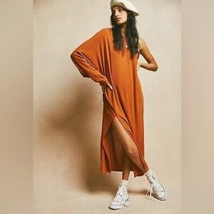 Free People Kara One Shoulder Midi Dress
